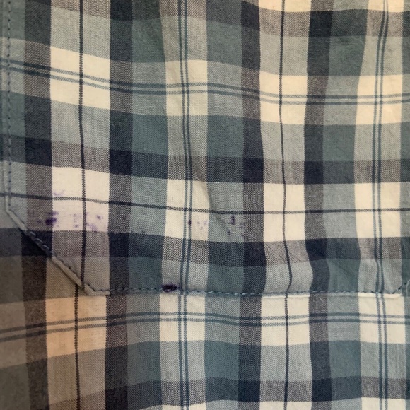 Columbia Men's Short Sleeved Plaid Button Down Shirt Blue White Size XL - Picture 7 of 12